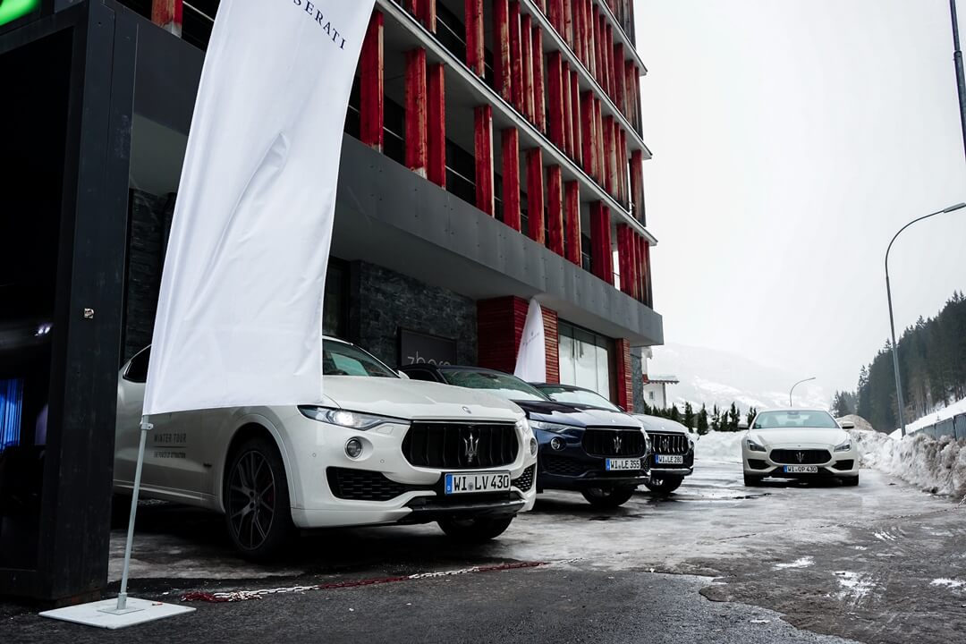 Maserati am Zhero Hotel in Ischgl