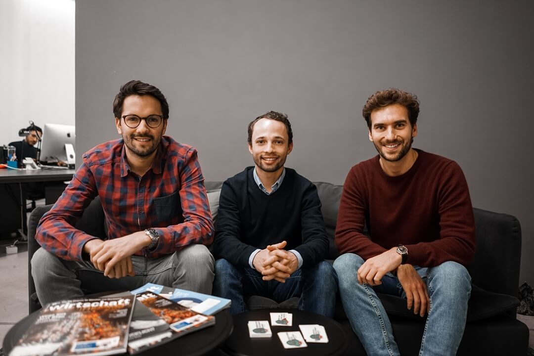 Die drei Gründer von Reachbird: Benedikt Ess (COO), Philipp Martin (CEO), Julian Freese (CMO)