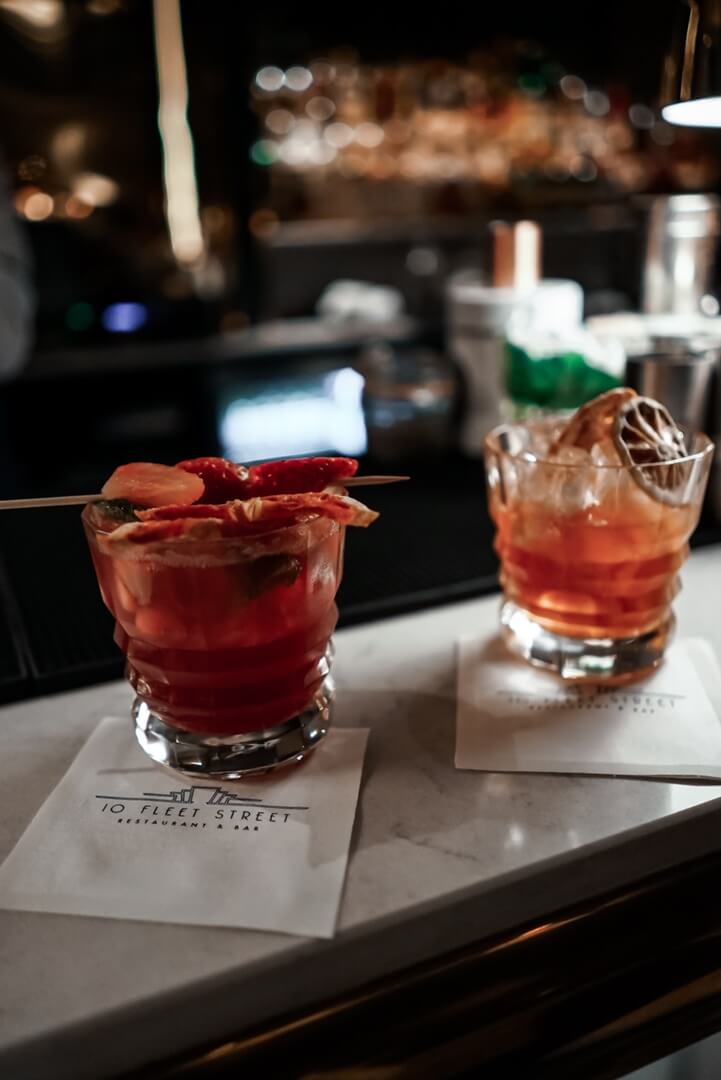 10 Fleet Street Restaurant Cocktails