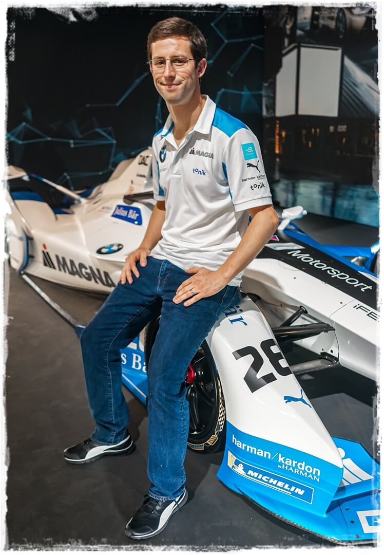 Alexander Sims auf seinem BMW Boliden iFE.18 aus der aktuellen Formel E Saison