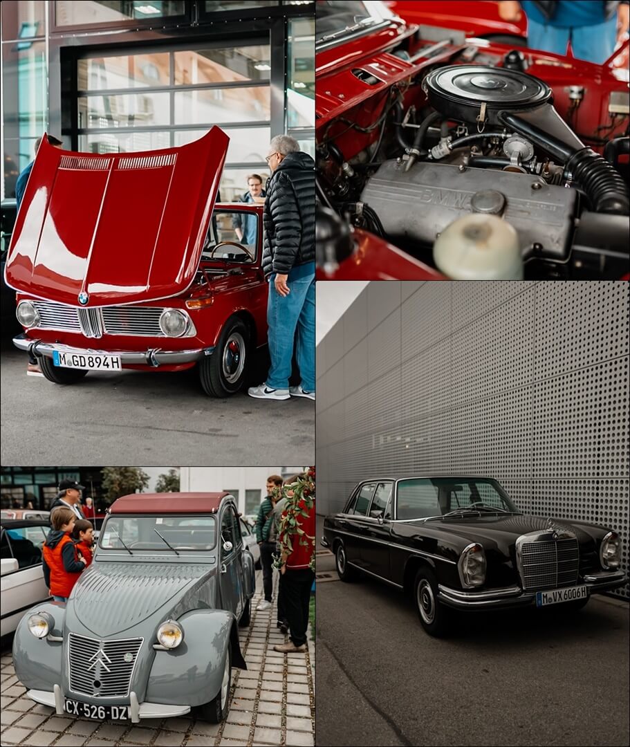 Oldtimer von BMW, Renault und Mercedes-Benz