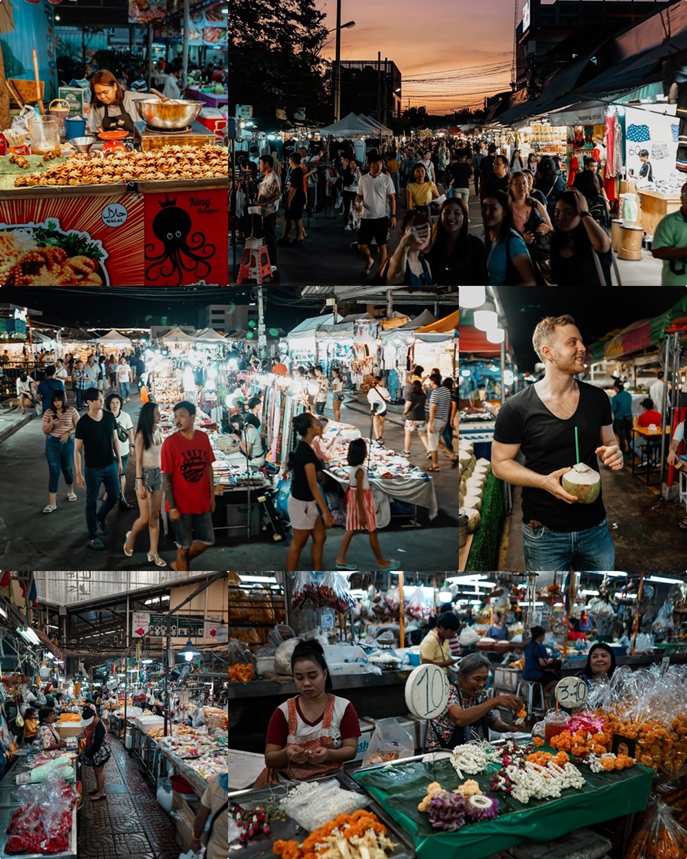 Chak Tu Chak Weekend Market (oben), Train Night Market (Mitte), Flower Market (unten)
