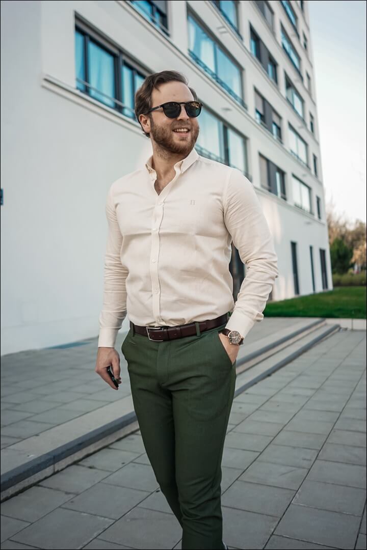 Frühlings Outfit für Herren 2020 - Sonnenbrille von BOSS & Gürtel von BGents