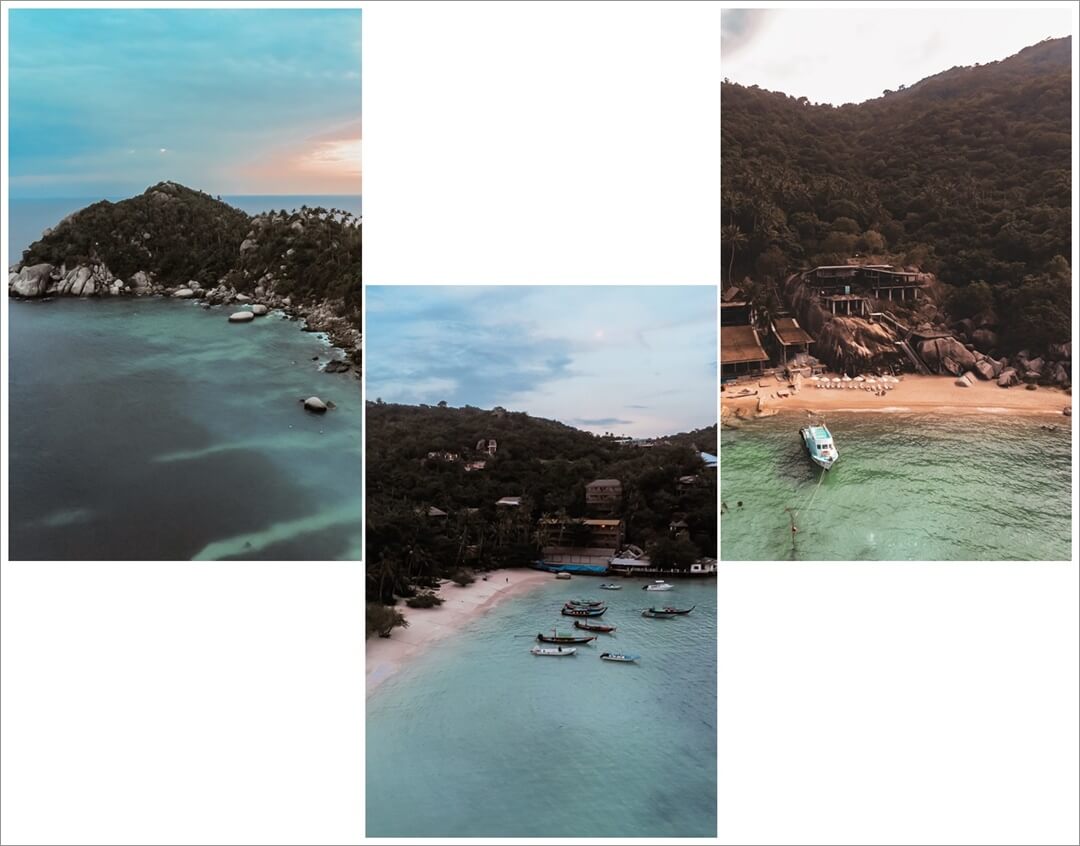 Shark Bay & Mango Bay (rechts) Koh Tao