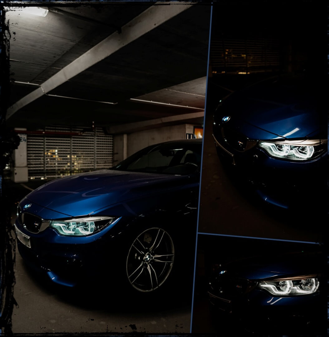 BMW M4 Coupé in San Marino Blau, 19" Leichtmetallfelgen & LED Scheinwerfer